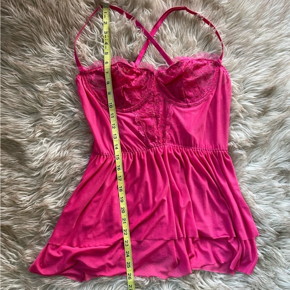 Plus Size Hot Pink Lace/Sheer Lingerie - Size 2X - Picture 9 of 9
